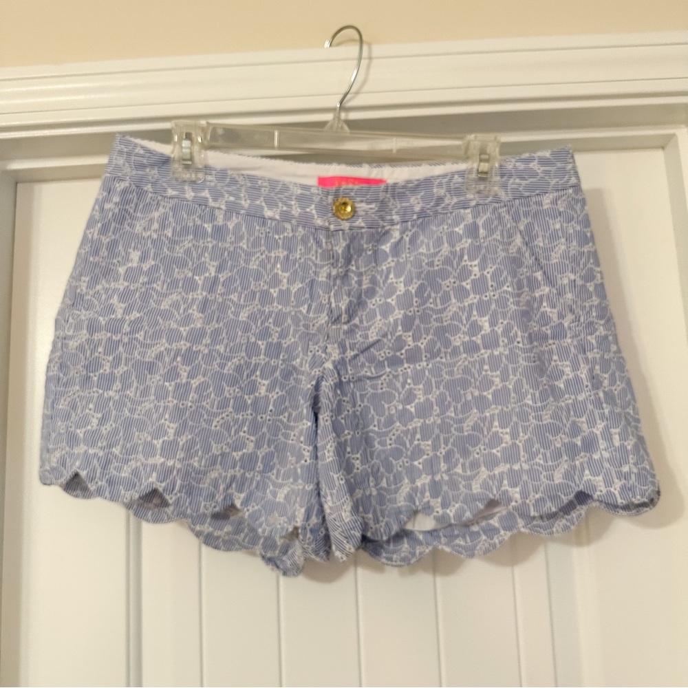 Lilly Pulitzer Buttercup Shorts Floral Eyelet